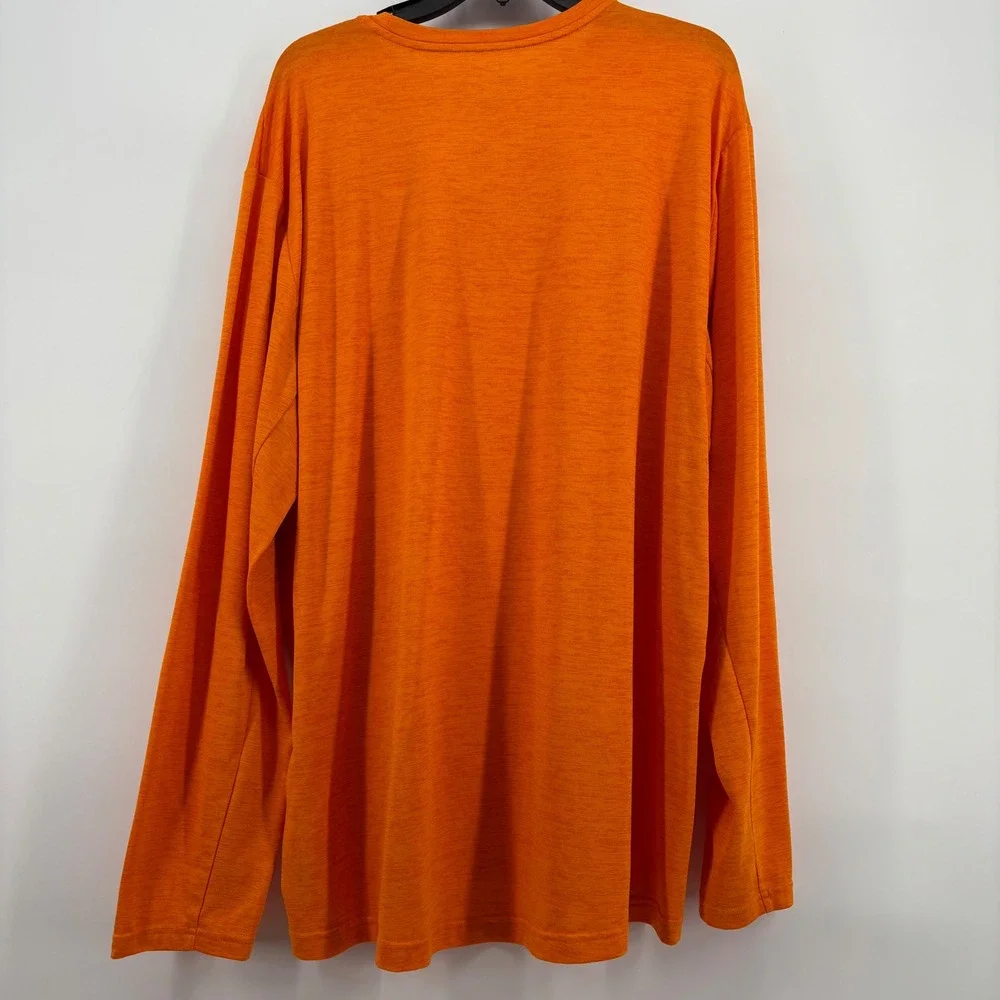 Nike Mens Long Sleeve T-Shirt XXL Orange Tennessee Volunteers Dri-Fit Rocky Top